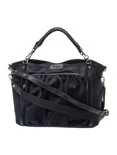 Pre-owned Mz Wallace Nylon Top Handle Bag In Blue