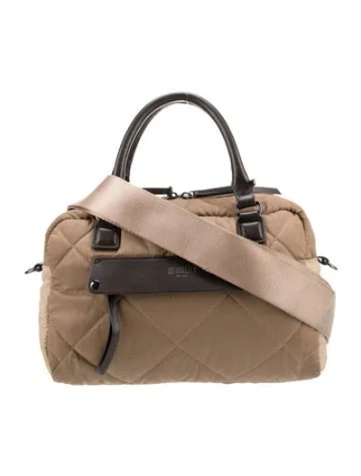 Pre-owned Mz Wallace Nylon Top Handle Bag In Brown