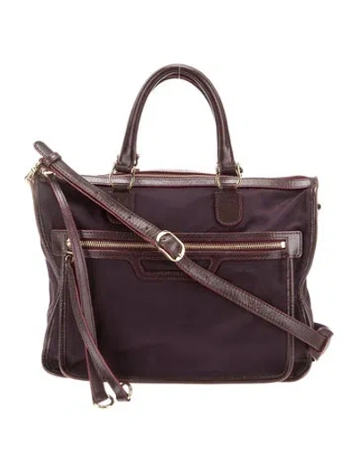 Pre-owned Mz Wallace Nylon Top Handle Bag In Brown