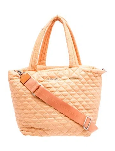 Pre-owned Mz Wallace Nylon Top Handle Bag In Brown