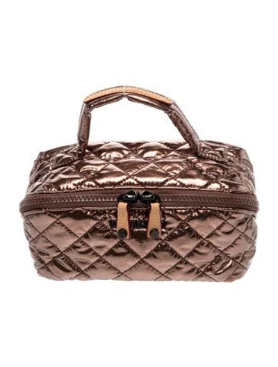 Pre-owned Mz Wallace Nylon Top Handle Bag In Brown