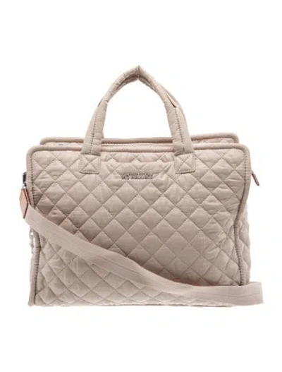 Pre-owned Mz Wallace Nylon Top Handle Bag In Gray