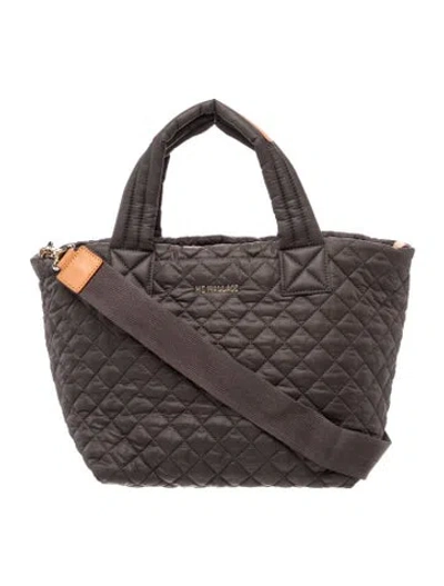 Pre-owned Mz Wallace Nylon Top Handle Bag In Gray