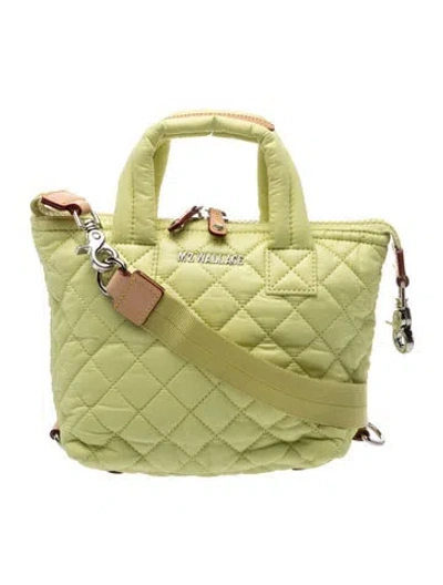 Pre-owned Mz Wallace Nylon Top Handle Bag In Green