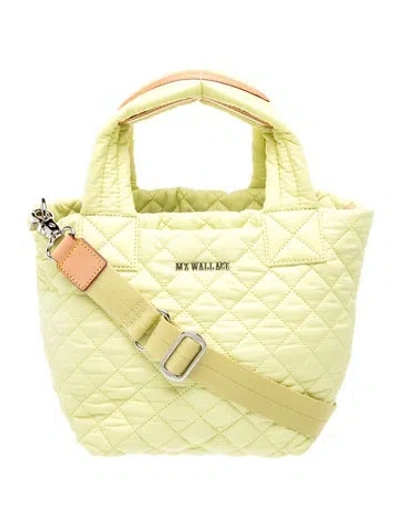 Pre-owned Mz Wallace Nylon Top Handle Bag In Green
