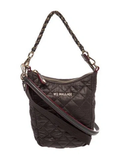 Pre-owned Mz Wallace Nylon Top Handle Bag In Grey