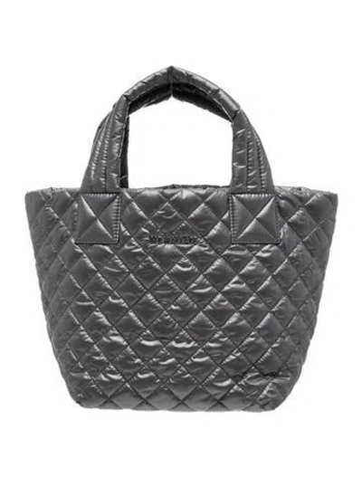 Pre-owned Mz Wallace Nylon Top Handle Bag In Grey