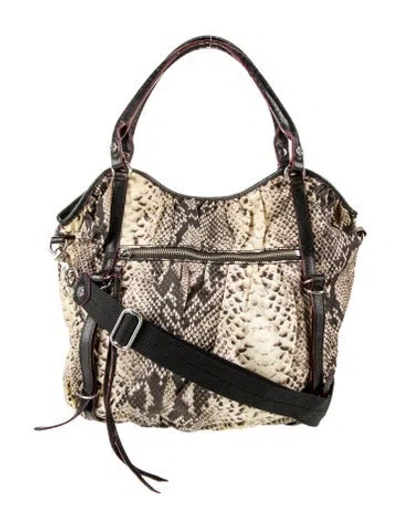 Pre-owned Mz Wallace Nylon Top Handle Bag In Neutral