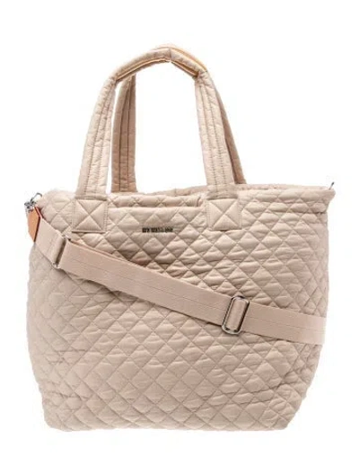 Pre-owned Mz Wallace Nylon Top Handle Bag In Neutral