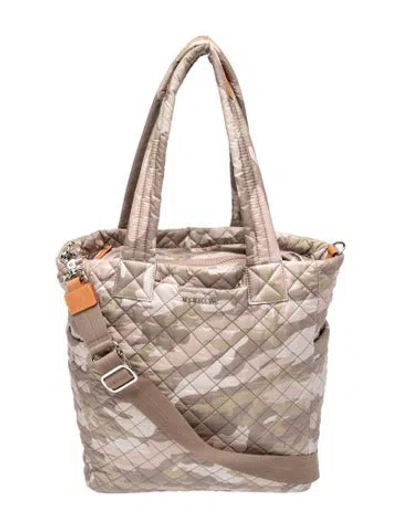 Pre-owned Mz Wallace Nylon Top Handle Bag In Neutral