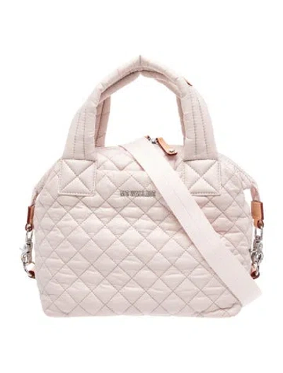 Pre-owned Mz Wallace Nylon Top Handle Bag In Neutrals