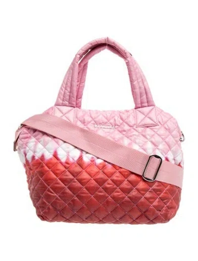 Pre-owned Mz Wallace Nylon Top Handle Bag In Pink