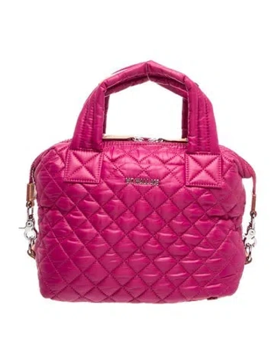 Pre-owned Mz Wallace Nylon Top Handle Bag In Purple