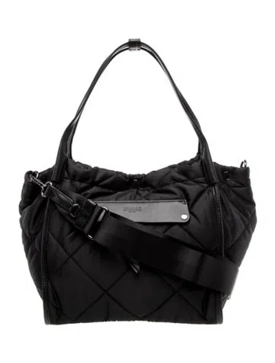 Pre-owned Mz Wallace Nylon Top Handle Bag W/ Tags In Black