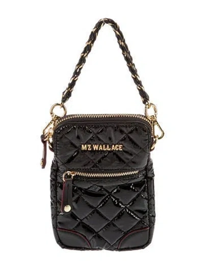 Pre-owned Mz Wallace Nylon Top Handle Bag W/ Tags In Black