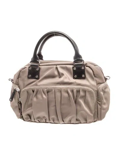Pre-owned Mz Wallace Nylon Top Handle Bag W/ Tags In Neutral