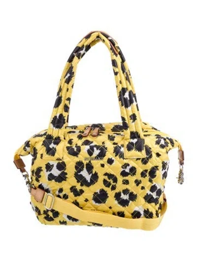 Pre-owned Mz Wallace Nylon Top Handle Bag In Yellow