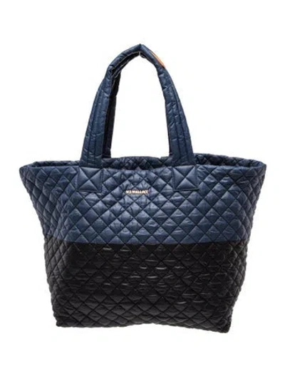 Pre-owned Mz Wallace Nylon Tote In Black/blue