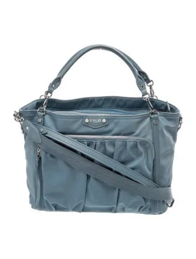 Pre-owned Mz Wallace Nylon Tote In Blue