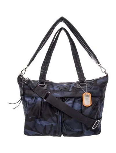 Pre-owned Mz Wallace Nylon Tote In Blue