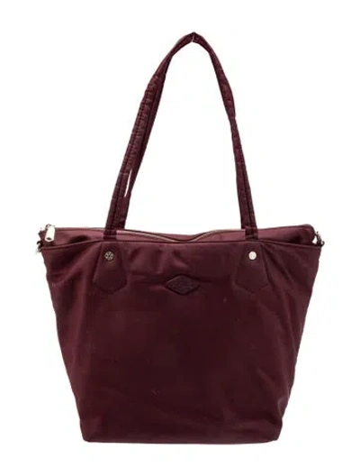 Pre-owned Mz Wallace Nylon Tote In Burgundy