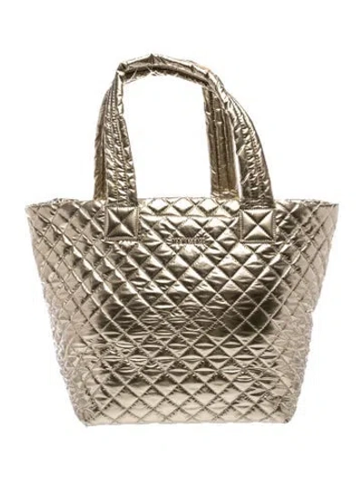 Pre-owned Mz Wallace Nylon Tote In Metallic/silver