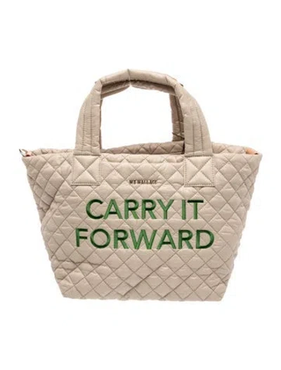 Pre-owned Mz Wallace Nylon Tote In Neutrals