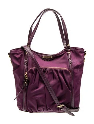 Pre-owned Mz Wallace Nylon Tote In Purple