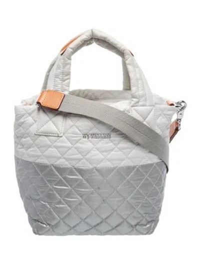 Pre-owned Mz Wallace Nylon Tote In Silver