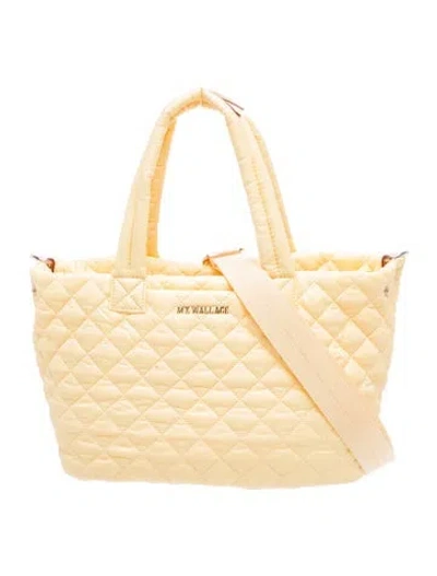Pre-owned Mz Wallace Nylon Tote In Yellow