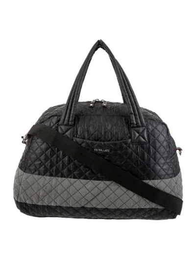 Pre-owned Mz Wallace Nylon Weekender Bag In Black
