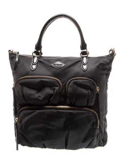 Pre-owned Mz Wallace Nylon Weekender Bag In Black