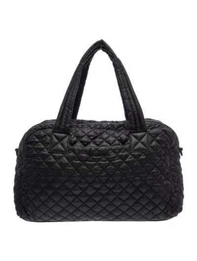 Pre-owned Mz Wallace Nylon Weekender Bag In Black