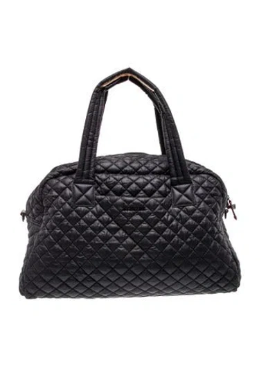 Pre-owned Mz Wallace Nylon Weekender Bag In Black