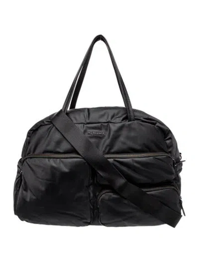Pre-owned Mz Wallace Nylon Weekender Bag In Black