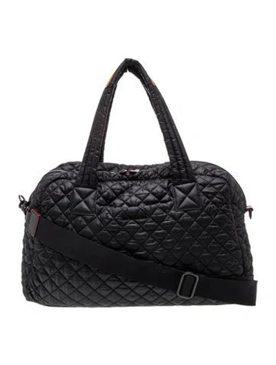 Pre-owned Mz Wallace Nylon Weekender Bag In Black