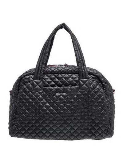 Pre-owned Mz Wallace Nylon Weekender Bag In Black