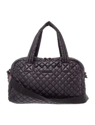 Pre-owned Mz Wallace Nylon Weekender Bag In Black