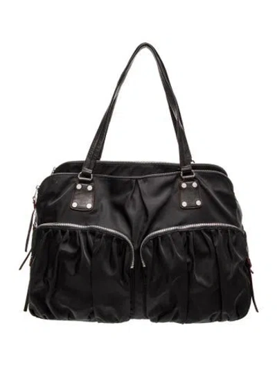 Pre-owned Mz Wallace Nylon Weekender Bag In Black