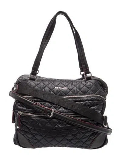 Pre-owned Mz Wallace Nylon Weekender Bag In Black