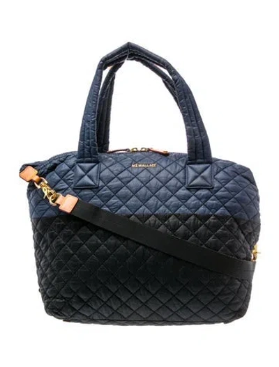 Pre-owned Mz Wallace Nylon Weekender Bag In Blue