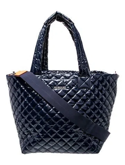 Pre-owned Mz Wallace Nylon Weekender Bag In Blue