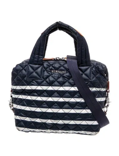 Pre-owned Mz Wallace Nylon Weekender Bag In Blue