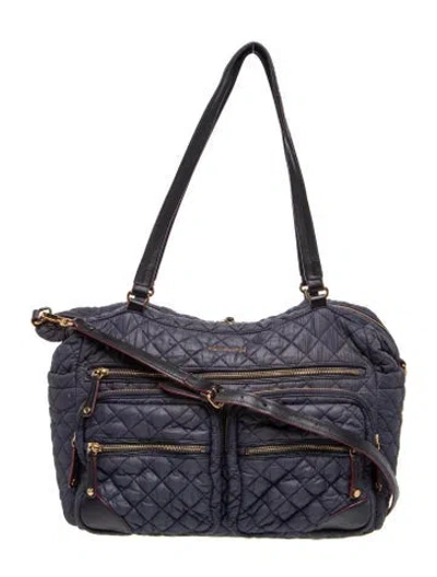 Pre-owned Mz Wallace Nylon Weekender Bag In Blue