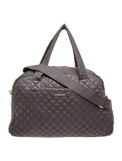 Pre-owned Mz Wallace Nylon Weekender Bag In Gray