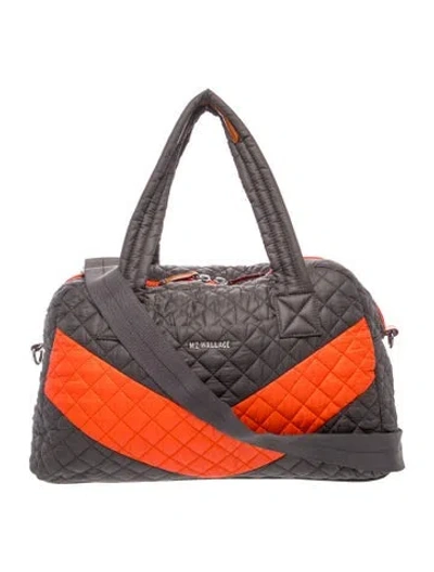 Pre-owned Mz Wallace Nylon Weekender Bag In Grey