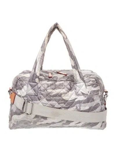 Pre-owned Mz Wallace Nylon Weekender Bag In Grey