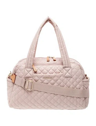 Pre-owned Mz Wallace Nylon Weekender Bag In Pink