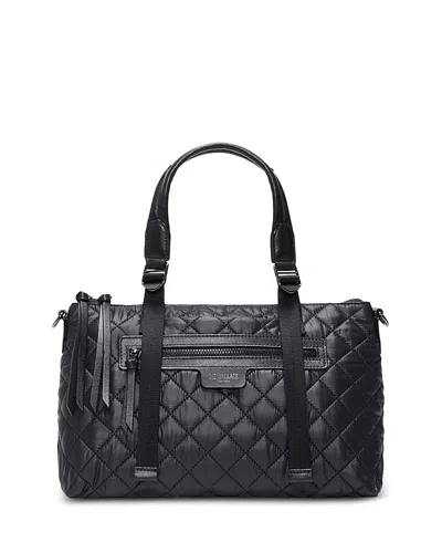 Mz Wallace Park Small Quilted Leather Satchel In Black