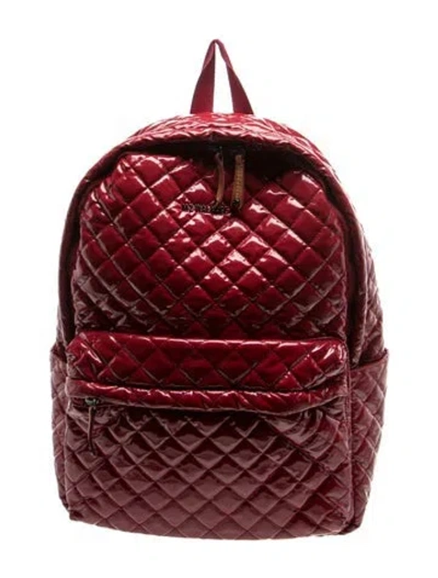 Pre-owned Mz Wallace Patent Leather Backpack In Red